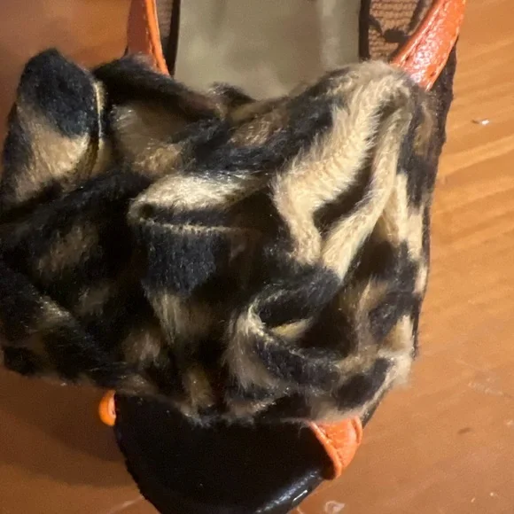 $1695 CHRISTIAN LOUBOUTIN SNAKESKIN/ LACE / LEOPARD PONY HAIR HEELS SZ 37 - Picture 10 of 14